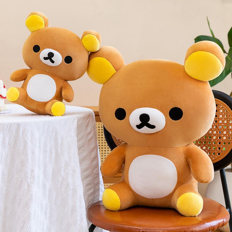 Big Size Brown Bear Stuffed Animal Kawaii Rilakkuma Plush Toy Soft Cute Cartoon Bear Doll Pillow For Kids Fans Gifts