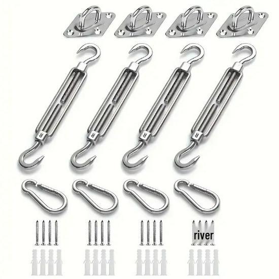 Stainless Steel Shade Sail Turnbuckle Set - Outdoor Hardware Accessories