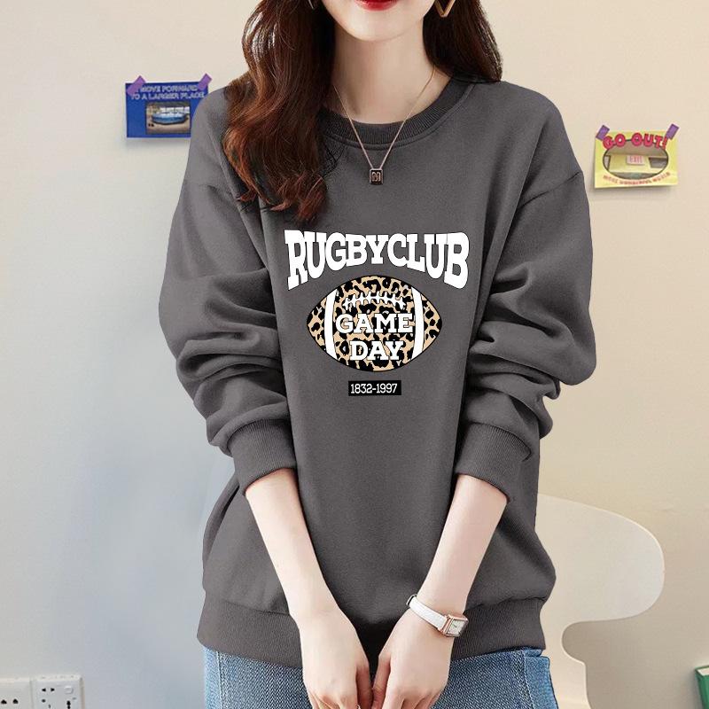 Fashion European popular sweater women s clothing 2025 spring and autumn new oversize fleece thickened winter tide XXXXL