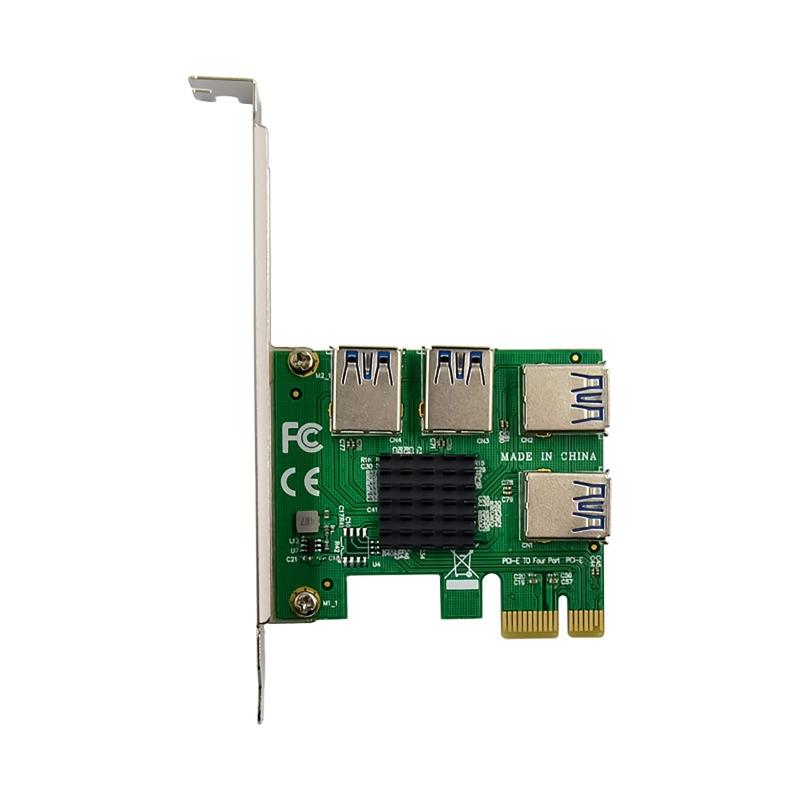 4 Port USB 3.0 PCI for Press Adapter Card 4xUSB PCI-E Pansion Split Converter PCIE USB3.0 HUB  4x PCIE Tender