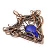 Lapis Lazuli Pendant Handmade Gemstone Jewelry, 999 Copper Wire Wrapped Pendant ,Unique Design Jewelry Pendant