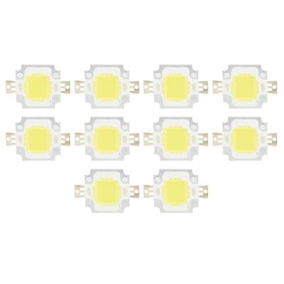 10 adet COB ışık kaynağı 10W/6500K entegre LED çip 12V/700mA DIY lamba aksesuarları için saf beyaz