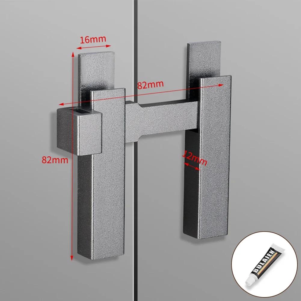 Door Lock Guard Latch Bolt 180 Degree Aluminum Alloy Toggle Latch Sliding Barn Door Lock Anti-theft Hardware Cabinet Latch