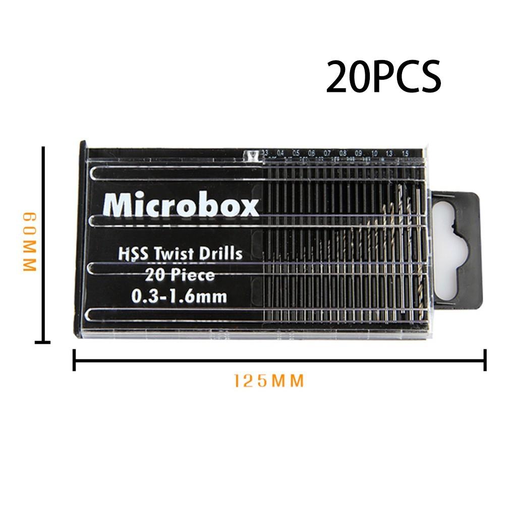20 Stück Mini-Bohrer-Set Hochgeschwindigkeitsstahl-Bohrer