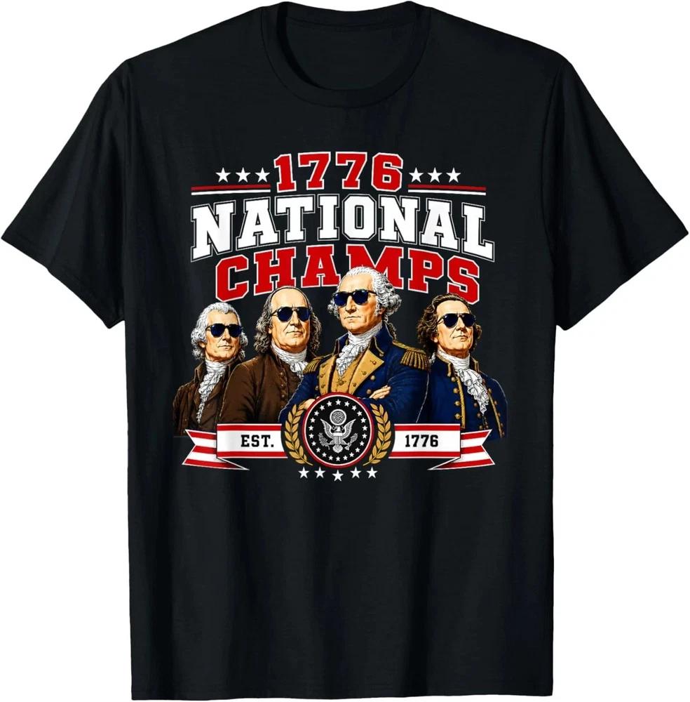 1776 National Champs Presidents USA American 4th Of July TShirt S