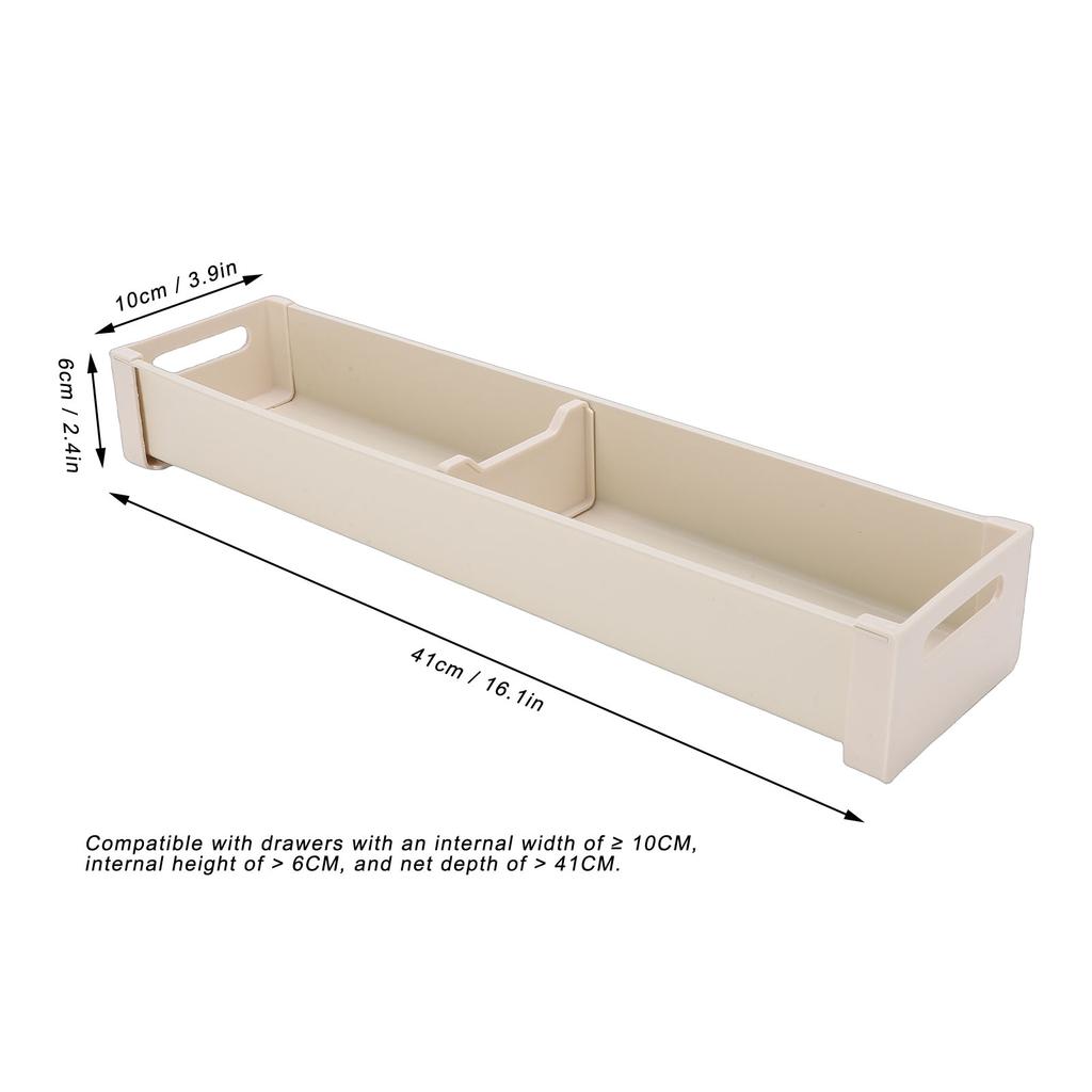 Kitchen Drawer Organizer with Adjustable Divider Aluminum Anti Slip Silverware Drawer Organizer Cutlery Tray For Forks Bowls
