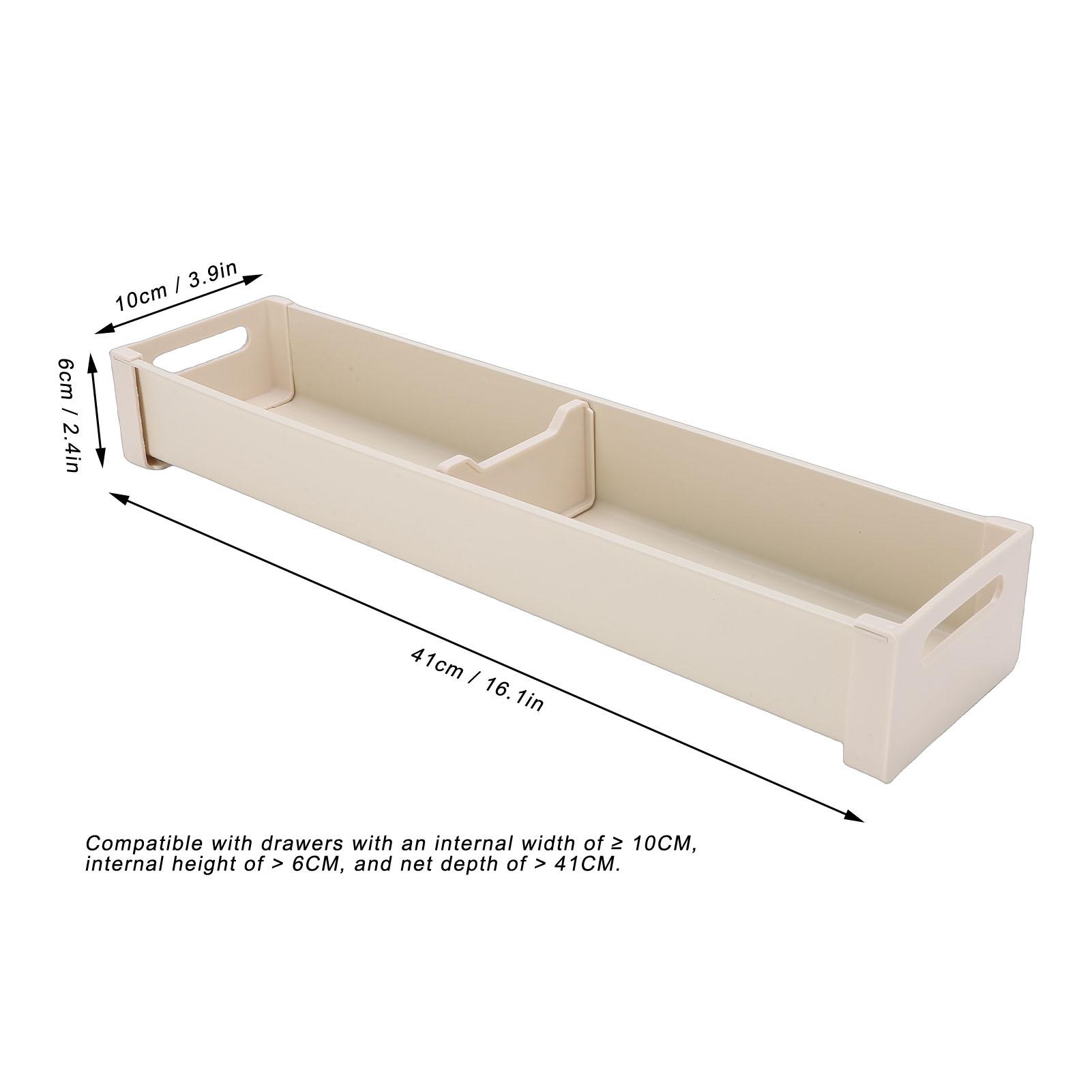 Kitchen Drawer Organizer with Adjustable Divider Aluminum Anti Slip Silverware Drawer Organizer Cutlery Tray For Forks Bowls