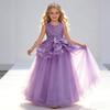 Little Girl Princess Wedding Gown Flower Girl Embroidered Long Dress