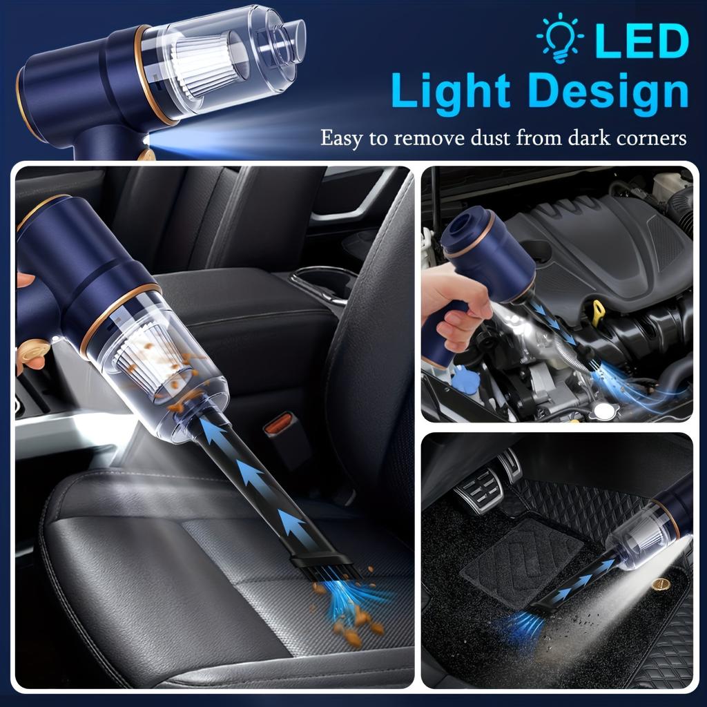 Car Vacuum Cleaner Multifunctional Suction Blowing Integrated With Charging Base Handheld Small Car Home Electric Cleaning