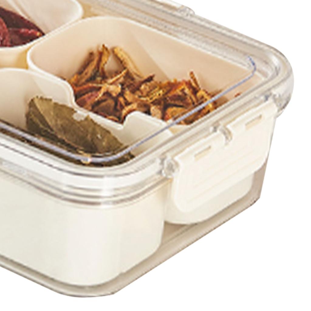 Plastic Storage Box Multi Grids Fridge Food Divider Box for Dumpling Vegetable Fruit Seasoning