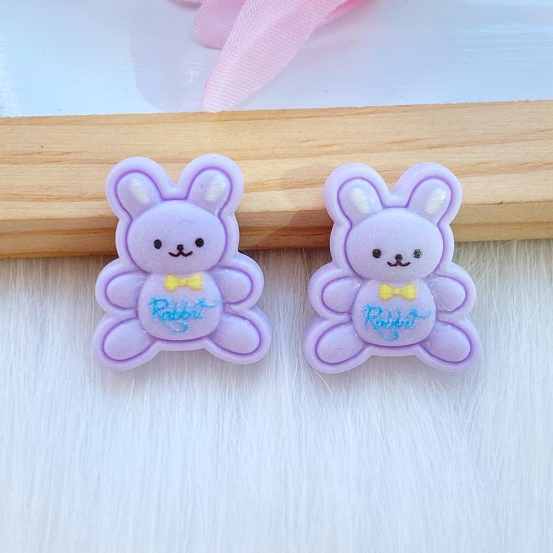 20pcs New Mixed Cute Mini Rabbit Flat Back Cabochon Crafts Clothing DIY Scrapbooking Accessories