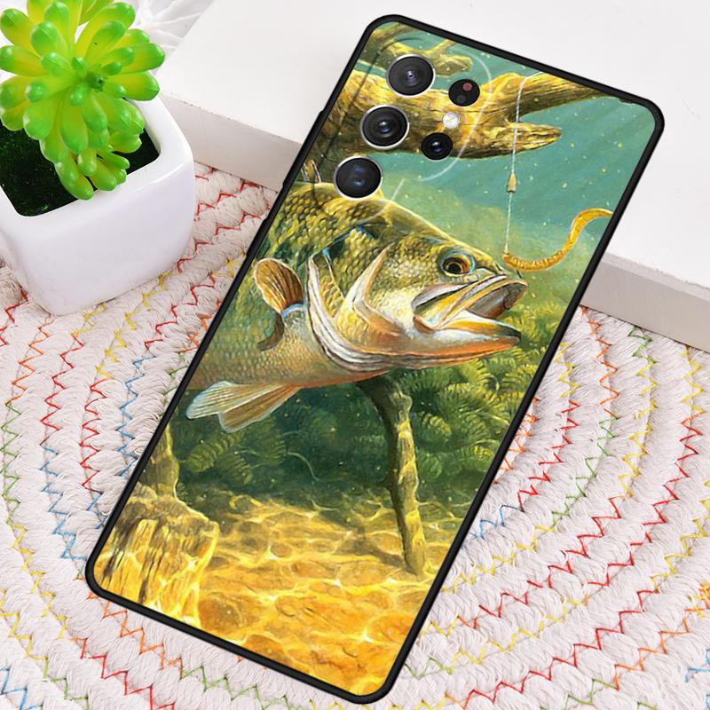 Pike Fish Fishing Bait TPU Phone Case For Samsung Galaxy note 10 pro S26 S25 S24 S23 S22 Ultra Plus S21 FE S20 Shockproof Cover