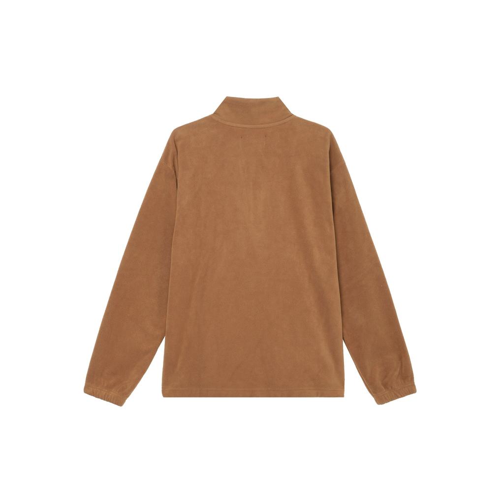 Jordan Solid Logo Stand Collar Fleece Jacket Men Outerwear Light-Brown FD7864-281