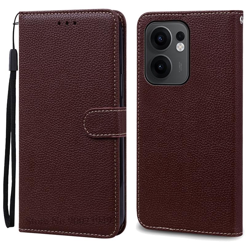 Reno 13F Case For Oppo Reno 13F Case Leather Flip Wallet Cover For Oppo Reno 13F 5G Case Soft Book Cover Coque Fundas Shell