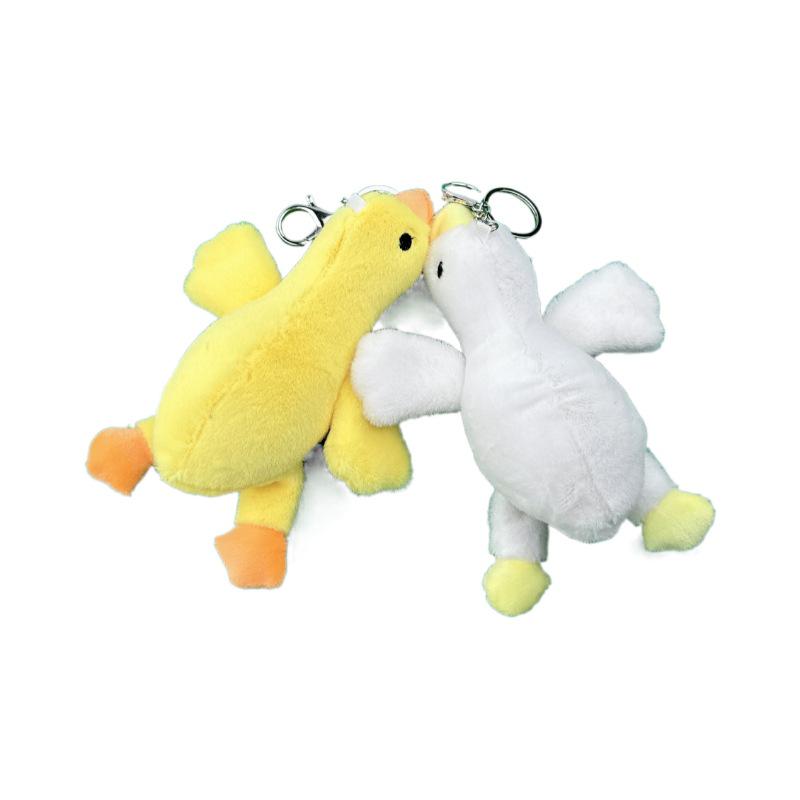 Internet Celebrity Big Goose Plush Keychain – Cute Cartoon White Goose Pendant Doll