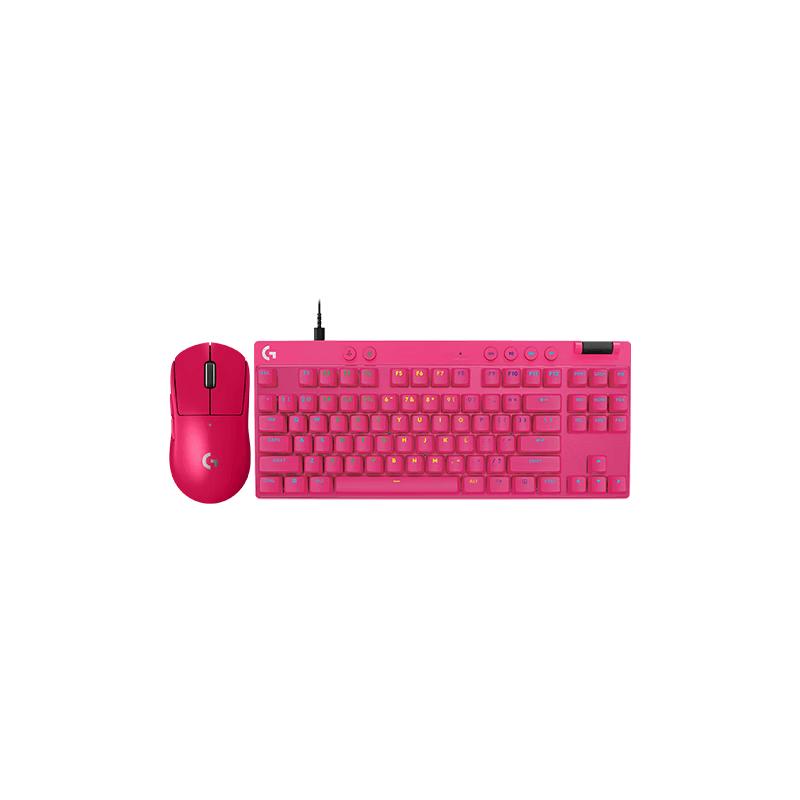 

Logitech G PRO X SUPERLIGHT 2 Wireless Mouse & PROXTKLRAPID RT Keyboard Bundle, Pink