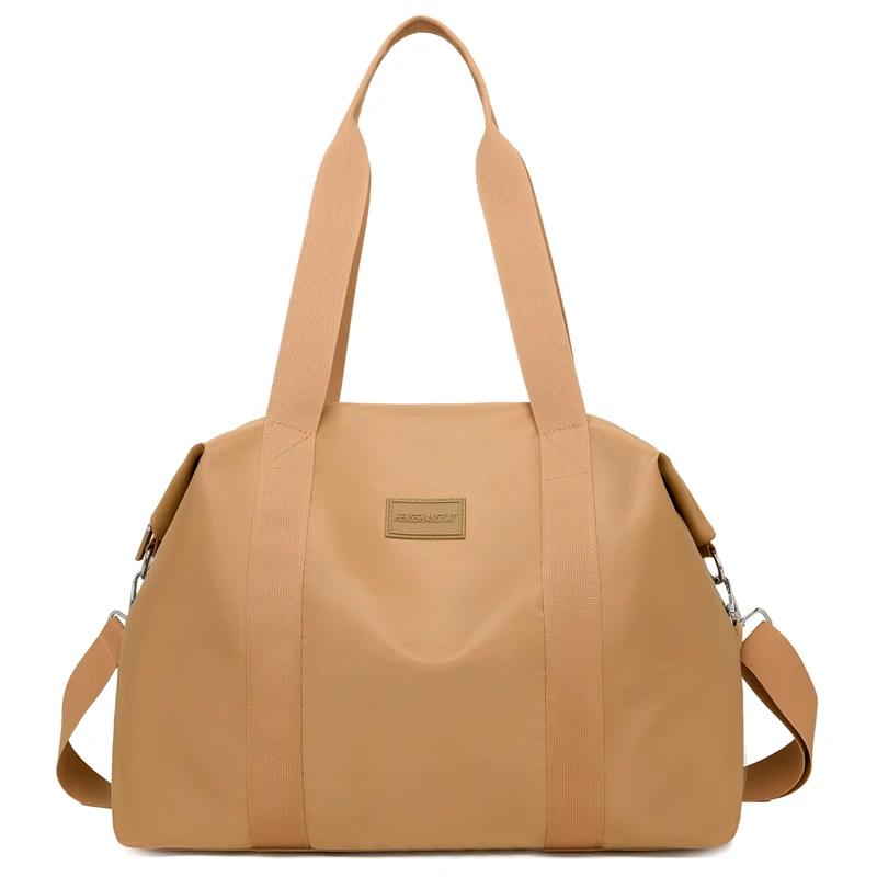 Nylon Zipper Shoulder Bag  Travel Handbag  Solid Versatile  Casual  Soft  Simple  Commuting  Fitness