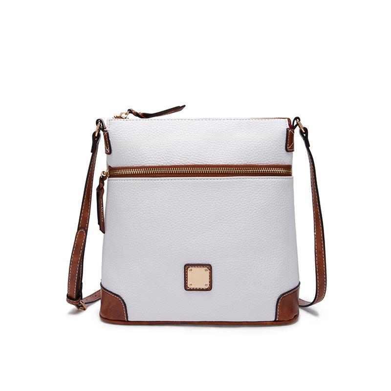 Dámská taška Vintage Pebbled Lychee Grain Textura Crossbody taška Vícebarevná dámská taška