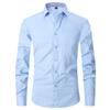 Men's Large-sized Checked Long-sleeved Shirt, Digital Printed Lapel Light Button Shirt For Men