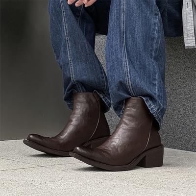 New Men's Boots Fashionable and Versatile Designer Styles Outdoor Leisure Party Daily Youth Trend Thick Soled Shoes Street Hot