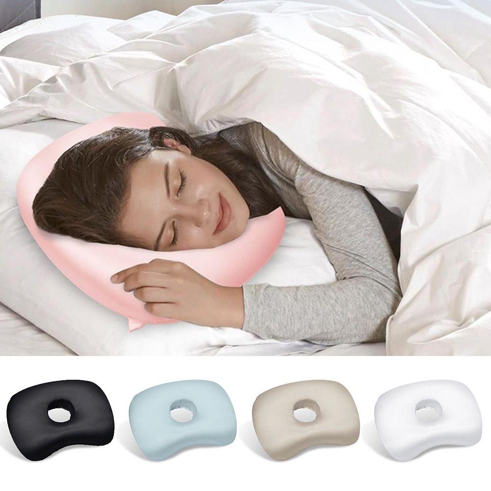 Cotton Filling Ear Piercing Pillow Ergonomic Breathable Pillow with Ear Hole Portable Comfortable Earring Pillow