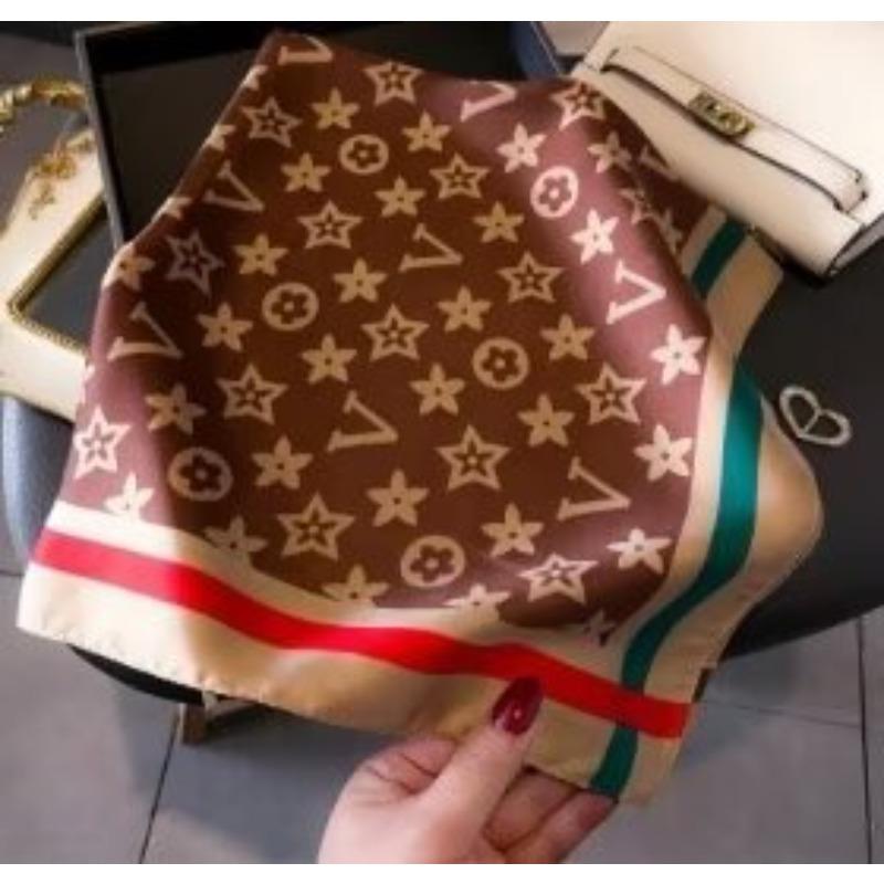 70 silk scarf square scarf high sense fashion versatile professional simulation silk small scarf versatile printed women's silk scarf