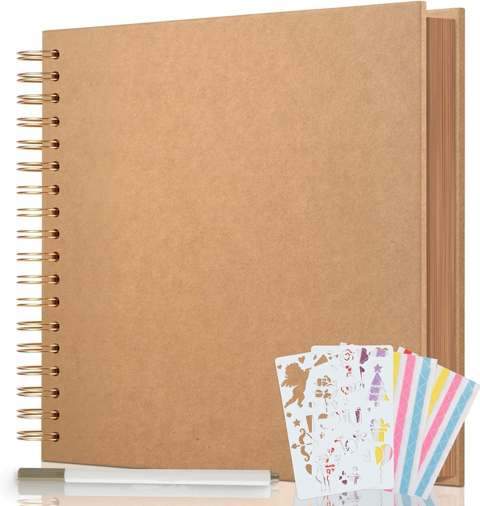 AIOR Scrapbook Handmade Photo Portable and 40 80 X Clipping Memory DIY Photo Baby Photo Graduation Wedding Celebration Gift Album, Album, Durable,