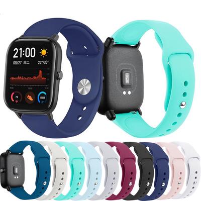 20mm Silicone Strap For Xiaomi Huami Amazfit GTS/GTS 2/GTS 2e/Bip BIT Lite Youth Smart Watch Band Replacement Watchband for Xiaomi Haylou LS02