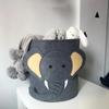 Folding Storage Lovely Felt Animal Toy Storage Bucket Cartoon Animal Large Portable Dirty Clothes Shoes Organizer Sundries