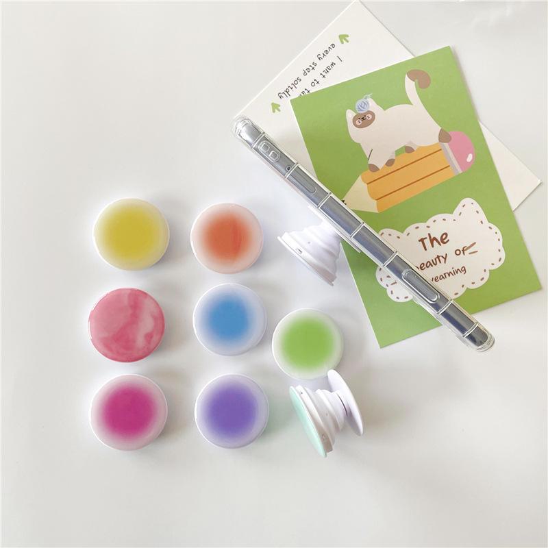 Korean Creative Gradient Desktop Retractable Phone Stand & Finger Ring