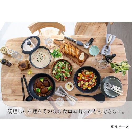 CAINZ Dishwasher-Safe Frying Pan with Detachable Handle, 26cm, Deep, Induction/Gas Compatible, Fluoroplastic Coating, Non-Stick, Teflon Platinum Plus