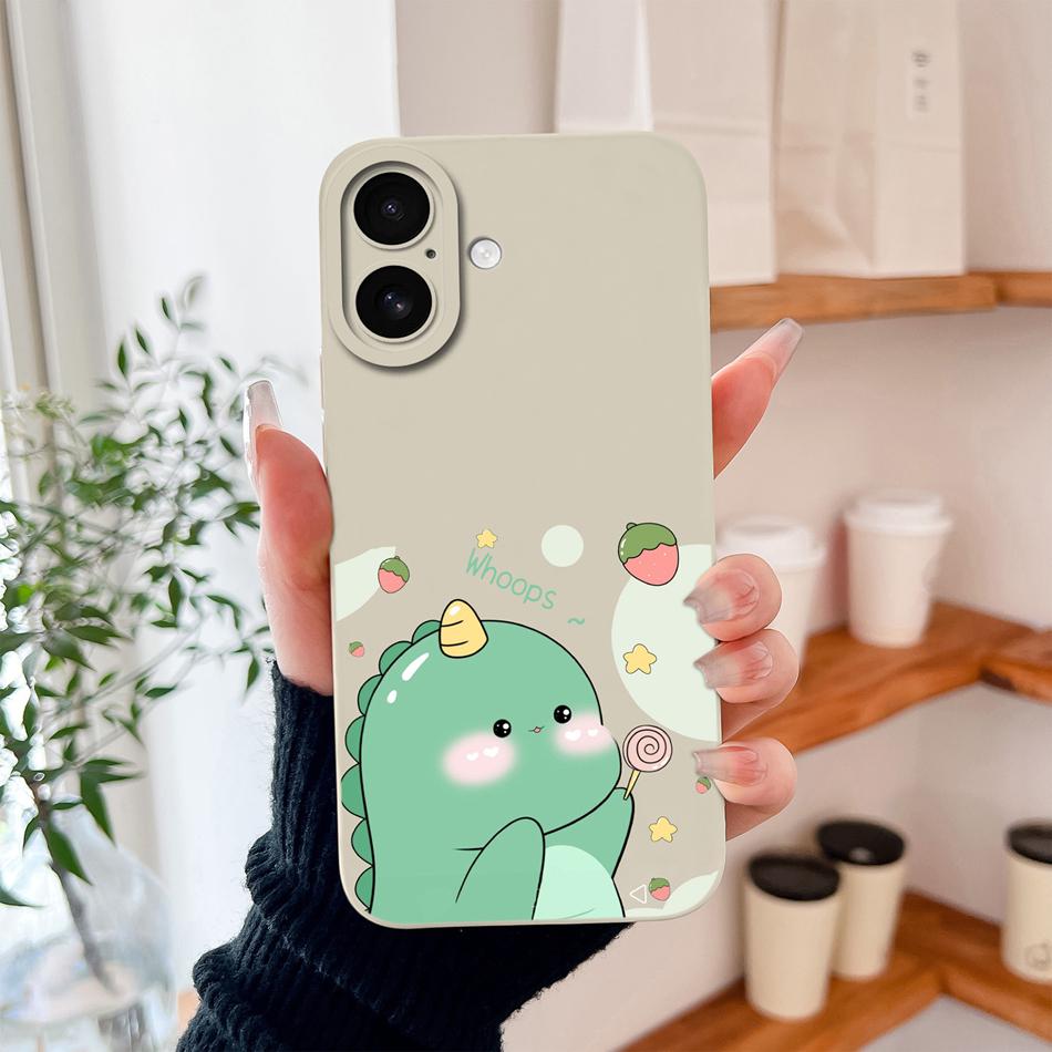 For iPhone 17 Pro Max / iPhone Air Phone Case Lovely Cartoon Liquid Silicone Full Coverage Anti Drop Bumper For iPhone17 Fundas