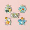Inspired Enchanting Cat Mini Animal Brooch Gorgeous Alloy Drift Bottle For Use Unisex