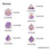 7 Pcs Purple White Resin Golden Number Sharp Edge Dice Polyhedral Dice Suitable for Role-Playing RPG  Board Game