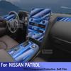 Für NISSAN PATROL Auto Innenraum Schaltkulisse Panel Folie Armaturenbrett Transparentes TPU Schutzfolie Kratzfest Reparatur Auto Aufkleber