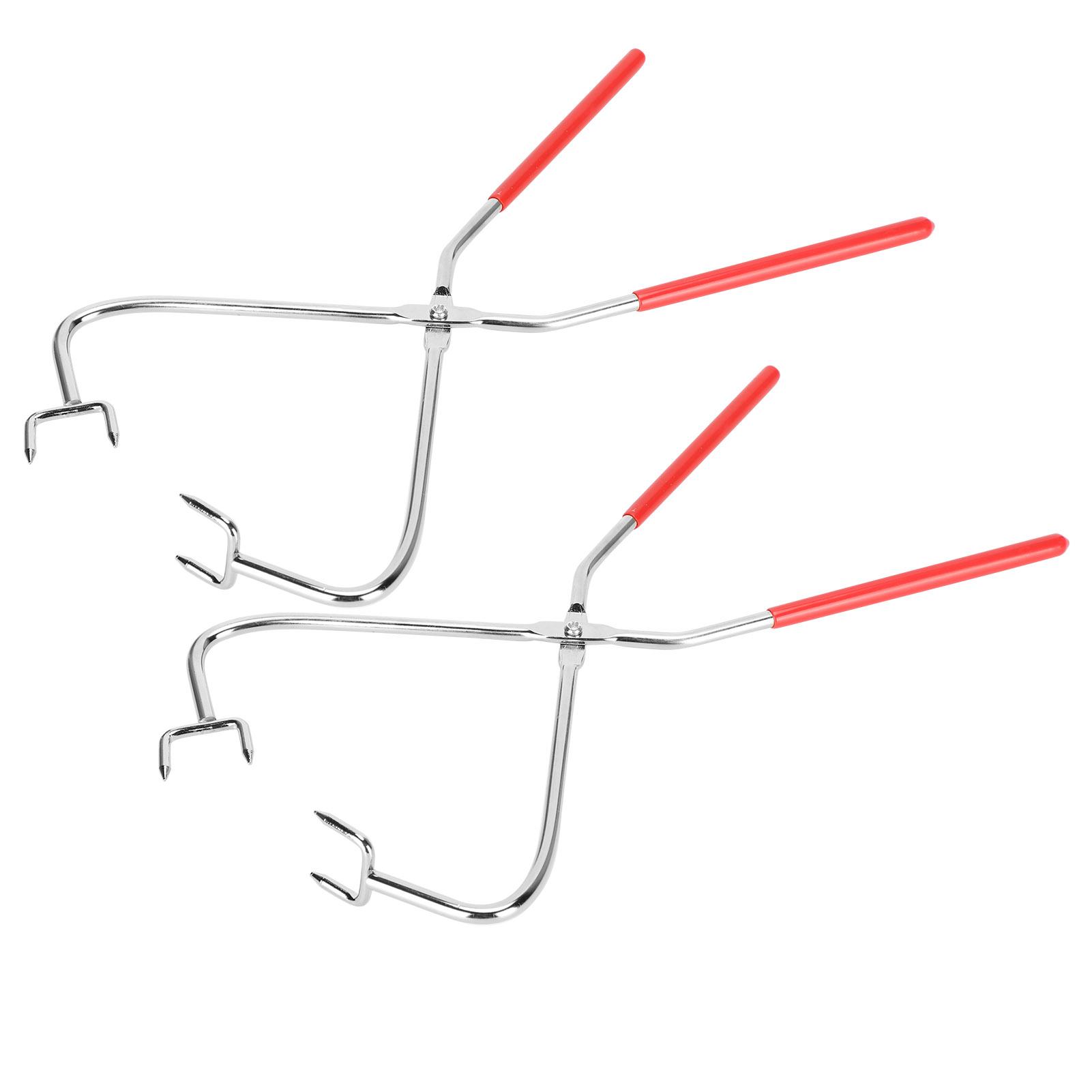 

2Pcs Dipping Tong Pottery Tool Clay Sculpture Tongs Stainless Steel with Handle Pliers Supplies