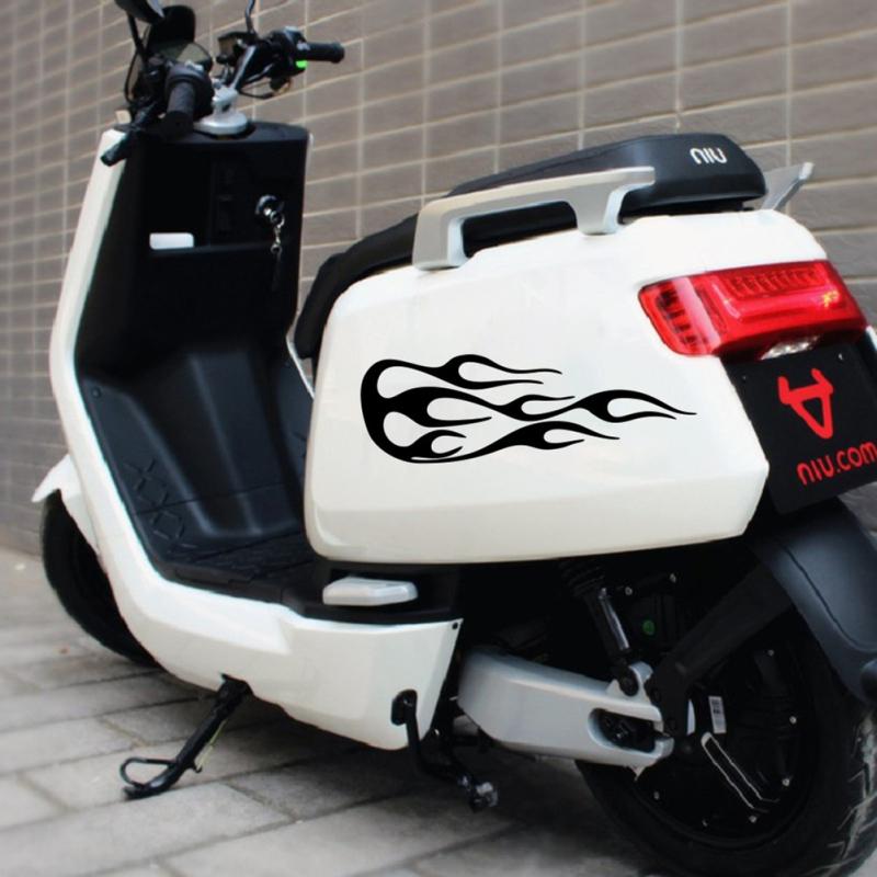 2pcs Flame Style Motorcycle Gas Tank Stickers Car Body Decals Universal Decoration D-1219