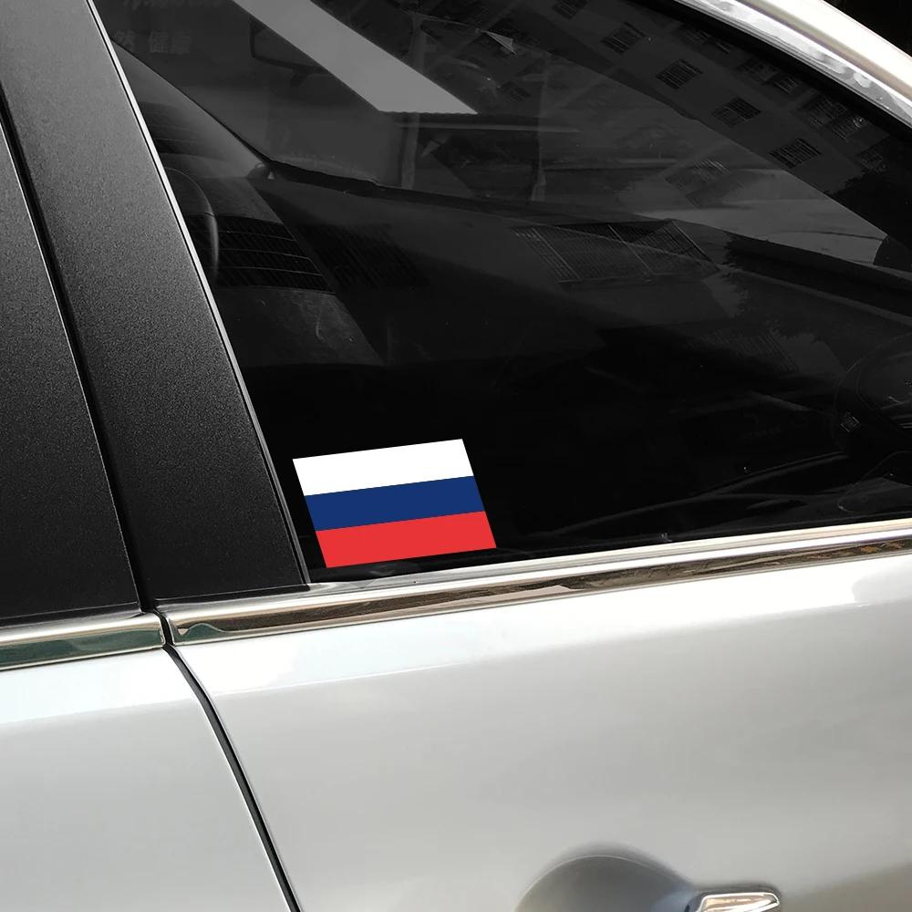 Russian Flag Car Sticker PVC Creative Russia Vinyl Decals Motorcycle Decor Accessories For Lada Niva Granta Hyundai Kia Renault