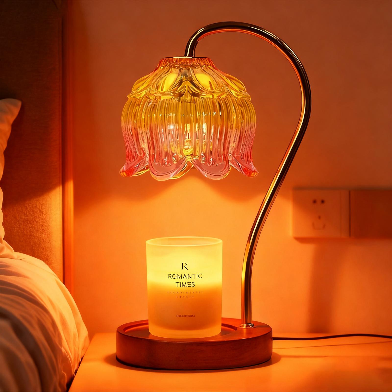Романтическая ароматерапевтическая лампа для плавления воска, лампа для плавления свечей, лампа для плавления воска для спальни, таймер, диммирование, ароматерапевтическая лампа, аромат, подарок на день рождения D