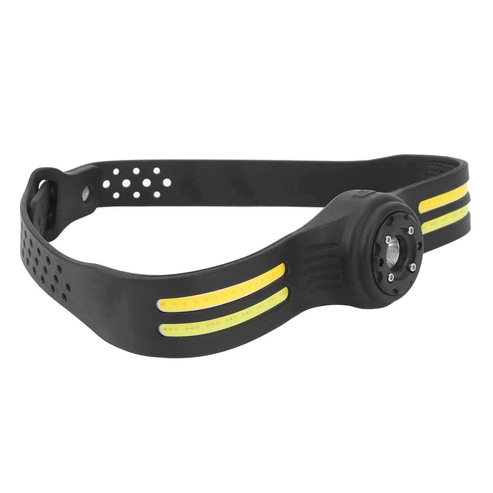 

COB Head Light Head Lamp Light Weight Sensing Type C Rechargeable Adjustable Angle Bright Head