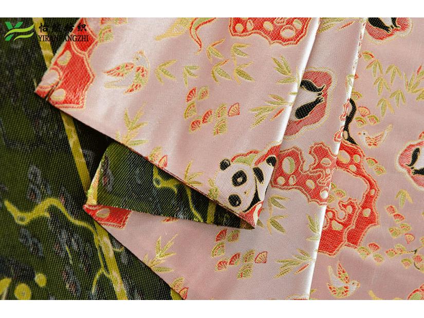 Chinese-Style Children's Clothing: Panda Jacquard, New Year Costume, Tang Suit Brocade Fabrics