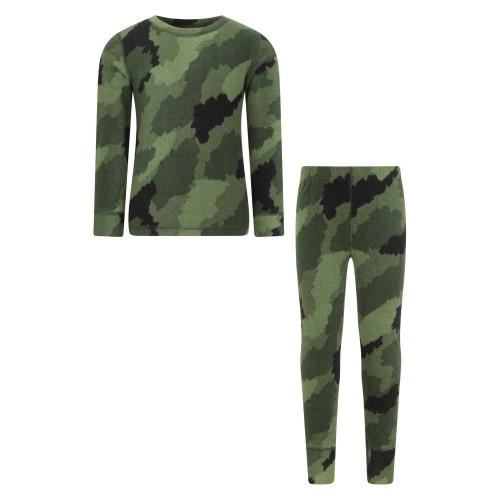 Mountain Warehouse Childrens/Kids Camo Polar Fleece Base Layer Set