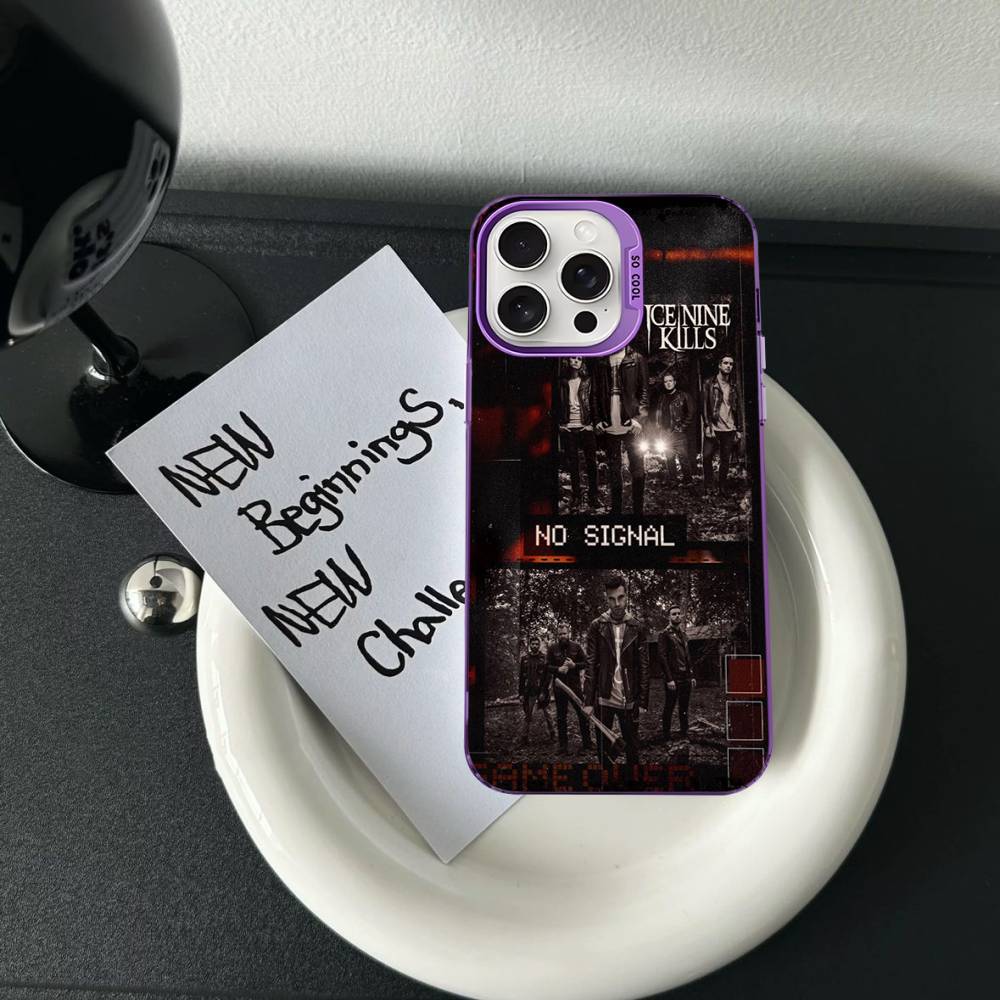 Ice Nine Kills Band Phone Case Color Silver Shell For iPhone 17 16 15 14 13 12 11 Pro Max Plus