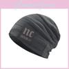 Knitted Unisex Casual Cap With Satin Weave And Patch Elements For Cold Seasons