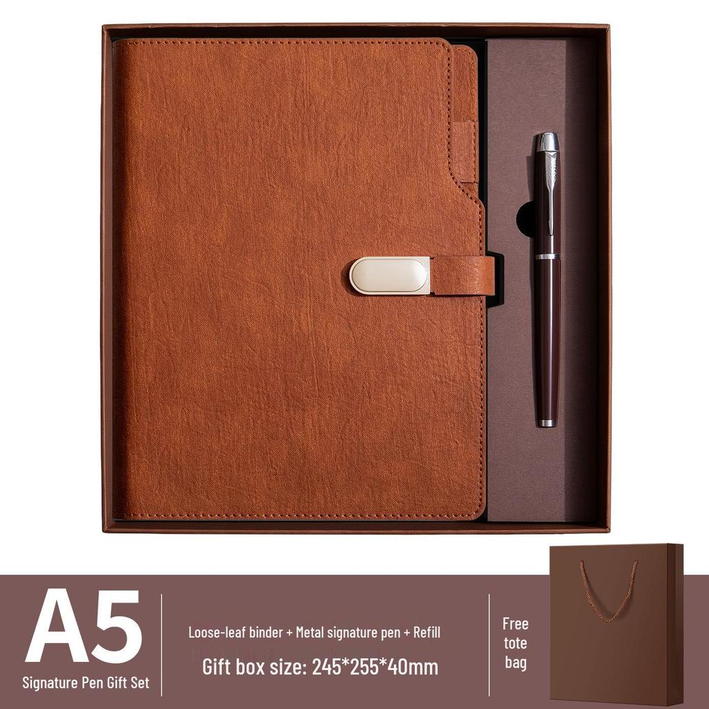 Luxury A5 Loose-leaf Business Notepad with Custom Logo