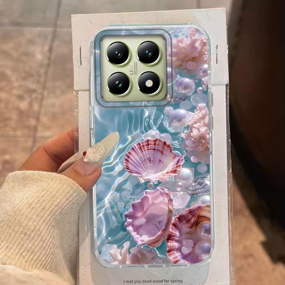 Ocean Pearl Shell Women Girls Phone Case for Xiaomi 13T 14T 11 Lite Poco X5 X7 M6 Pro X6 X3 Pro NFC C75 C71 C65 C61 M5S Cover