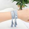 Silicone Letter Woven Bracelet: Women's Handmade Tassel Bracelet Gift