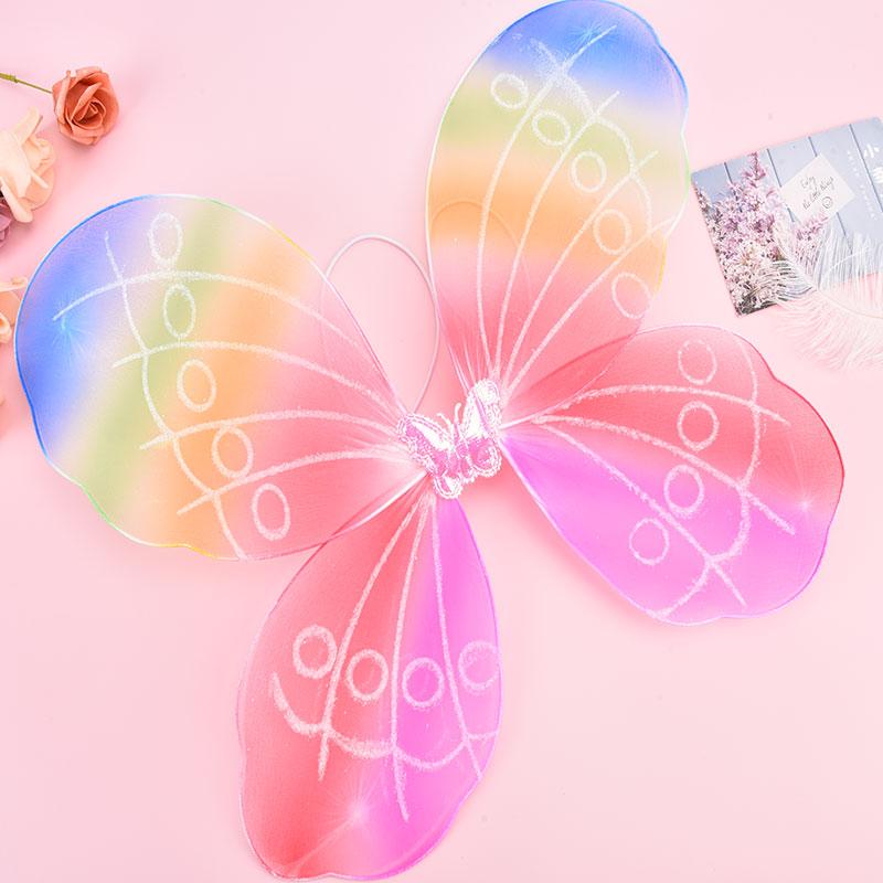 Элегантная девушка Фея Крыло Бабочки Радуга Дети День Рождения Маскарадный Костюм