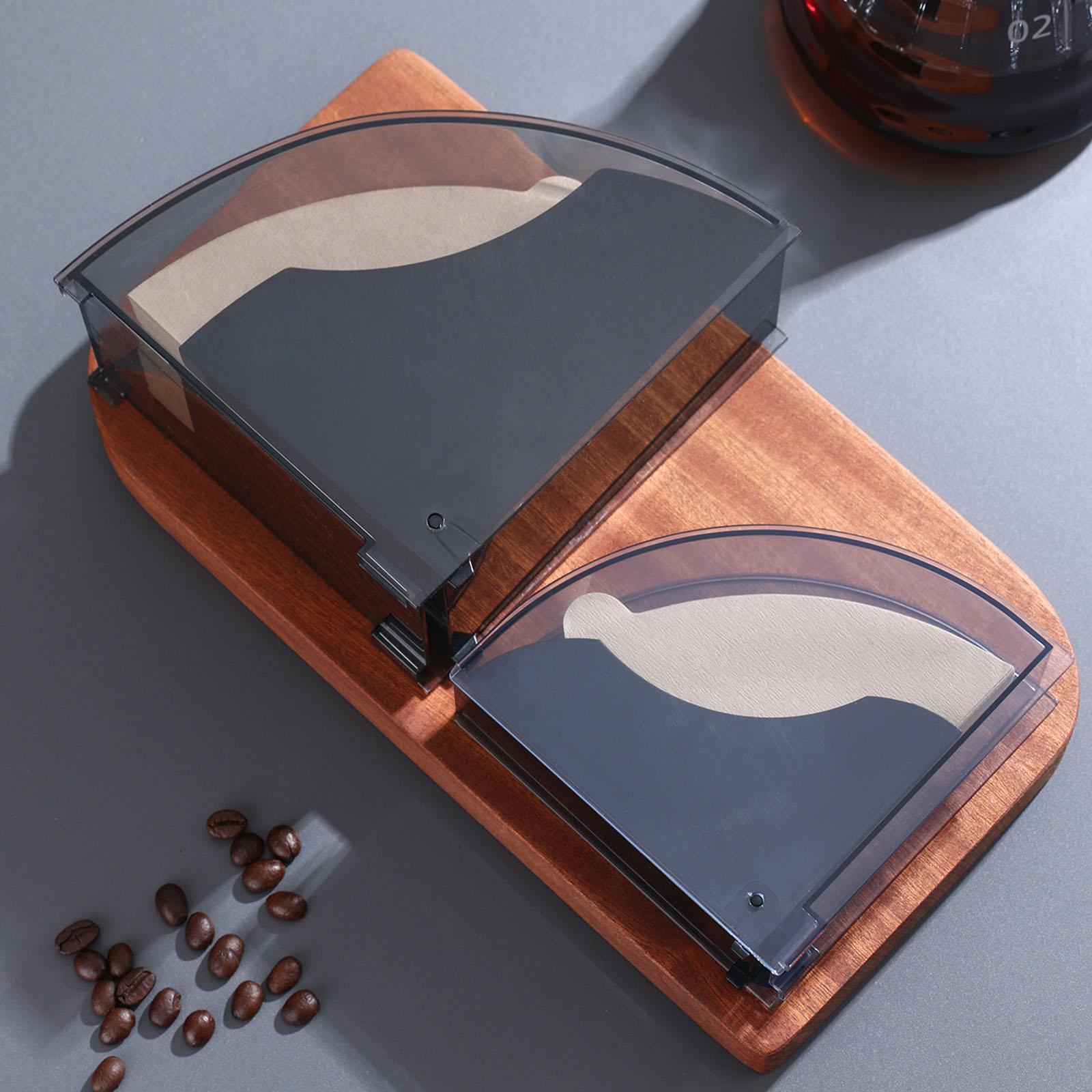 

Coffee Filter Paper Holder Large Capacity Coffee Filter Paper Dispenser for Cafe Bar Countertop Hotel Kitchen Coffee Shop 12.5cmx12.5cm