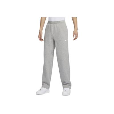 Solid Logo Print Fleece-Lined Straight-Leg Knit Sweatpants Men Bottoms Grey 623455-063
